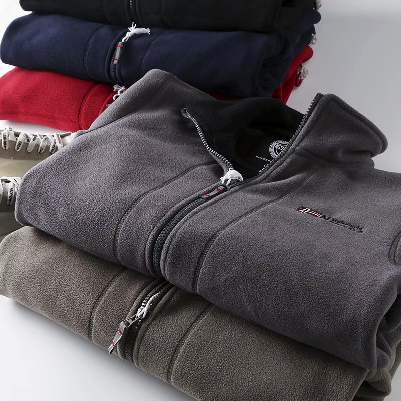 Giacca in pile Oslo con zip intera
