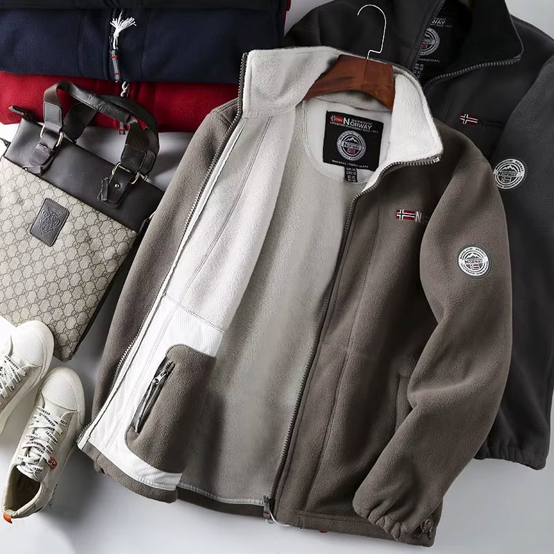 Giacca in pile Oslo con zip intera