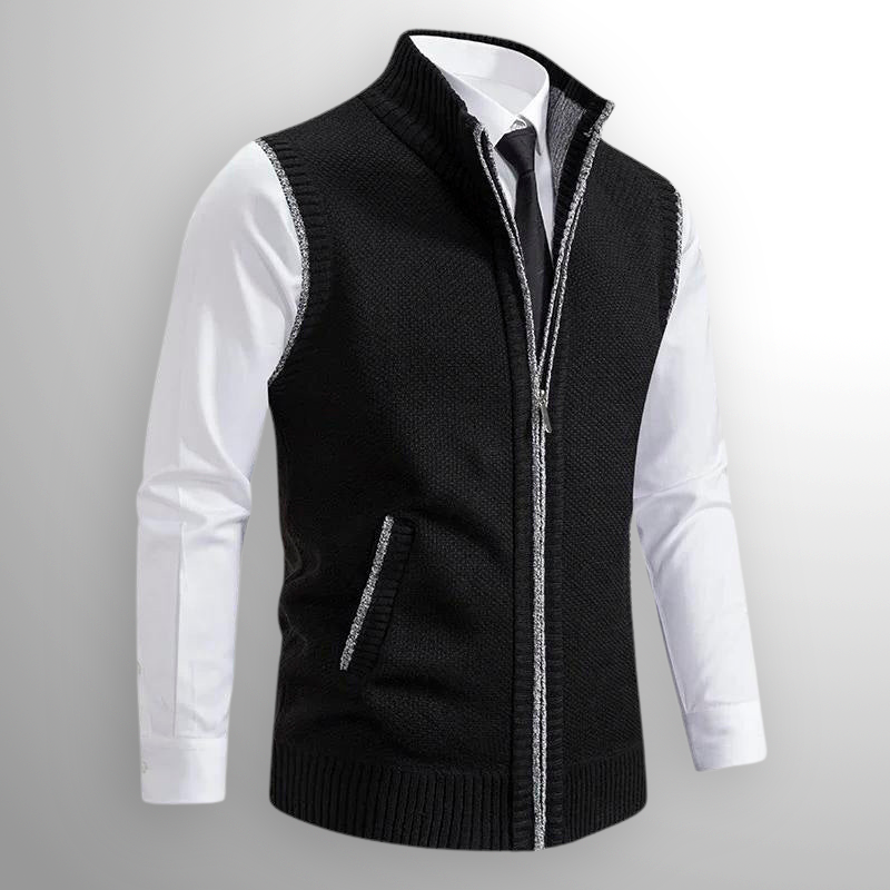 Gilet Harrison in maglia con zip integrale