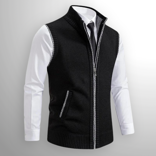 Gilet Harrison in maglia con zip integrale