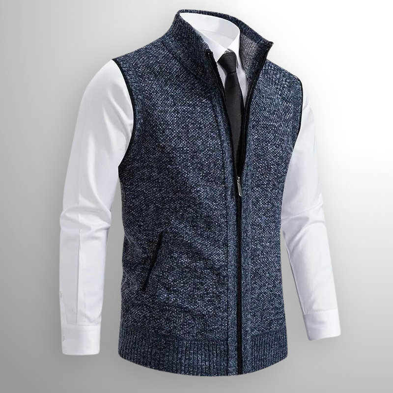 Gilet Harrison in maglia con zip integrale