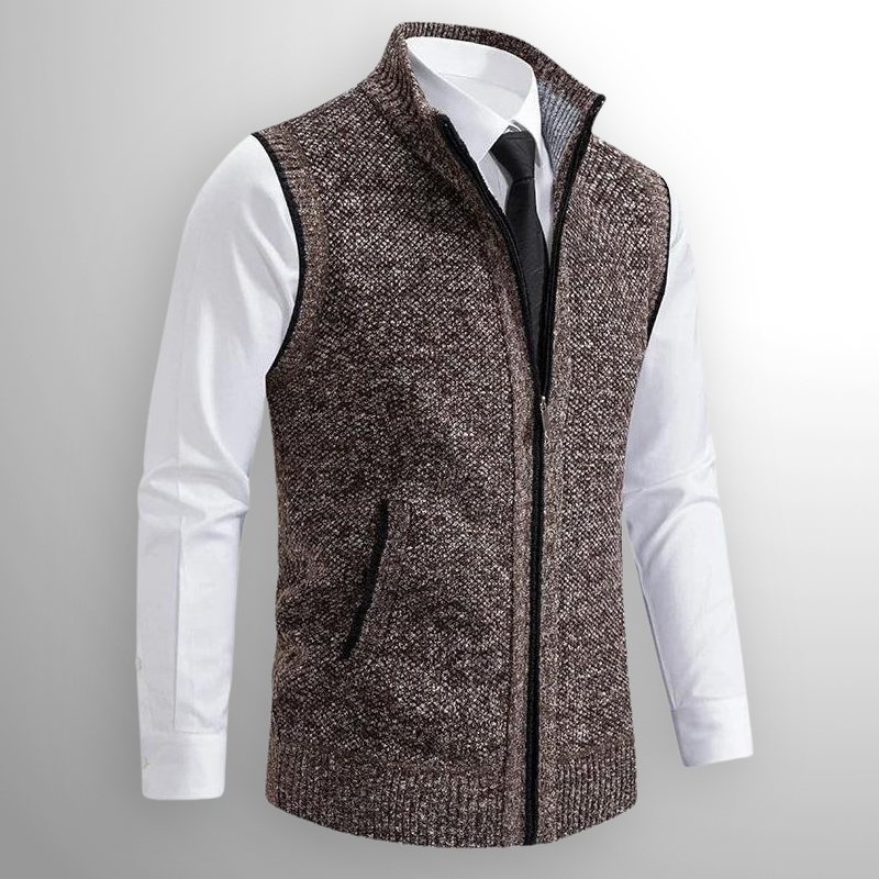 Gilet Harrison in maglia con zip integrale