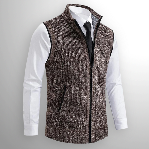 Gilet Harrison in maglia con zip integrale