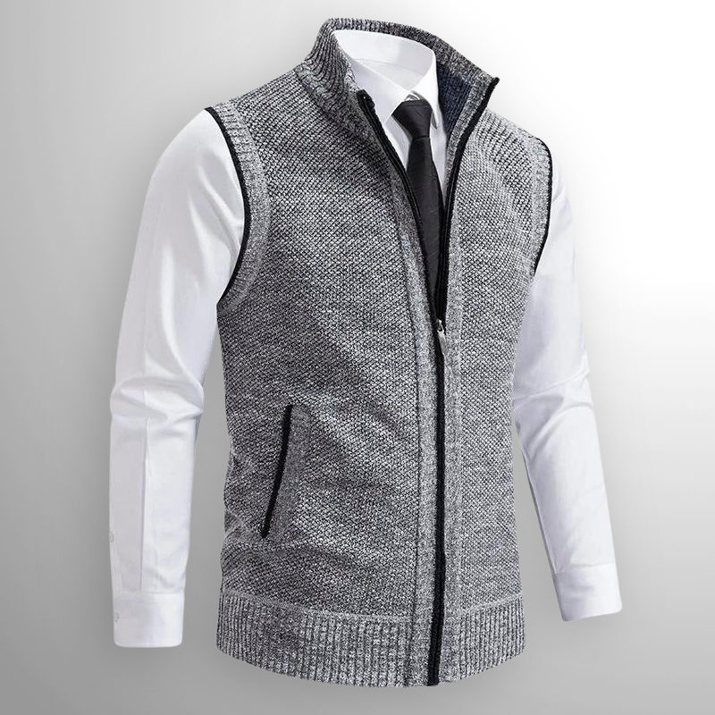 Gilet Harrison in maglia con zip integrale