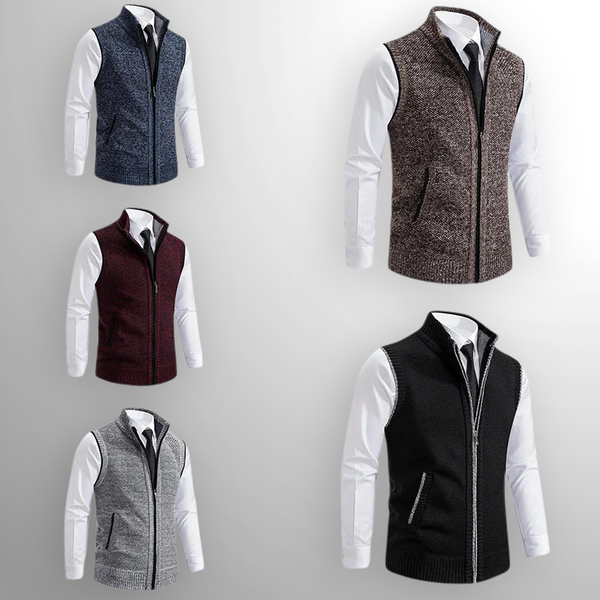Gilet Harrison in maglia con zip integrale