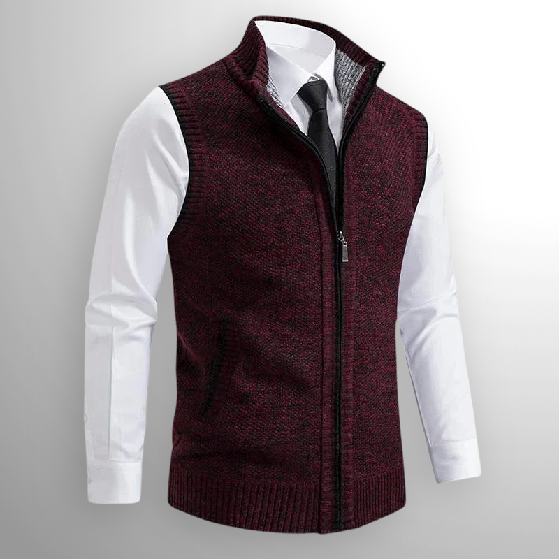 Gilet Harrison in maglia con zip integrale